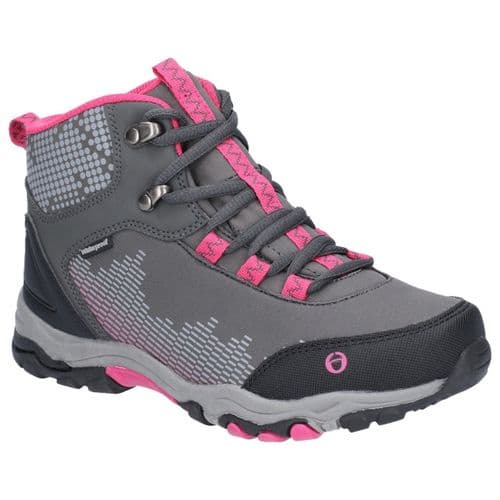 Cotswold Ducklington Lace Childrens Hiking Boots Grey / Pink